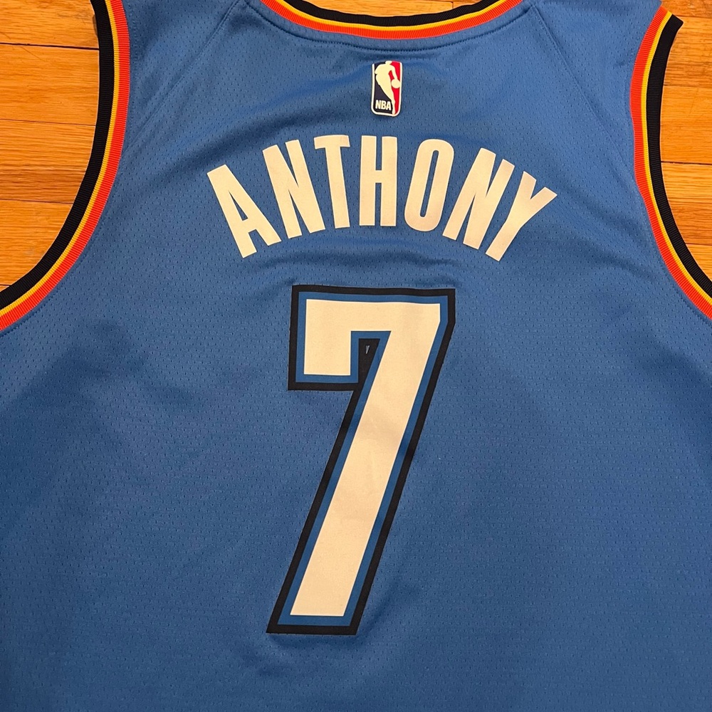 Carmelo Anthony OKC Nike Blue NBA Swingman Jersey